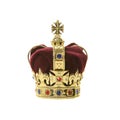 Classic kingÃ¢â¬â¢s crown on a white background